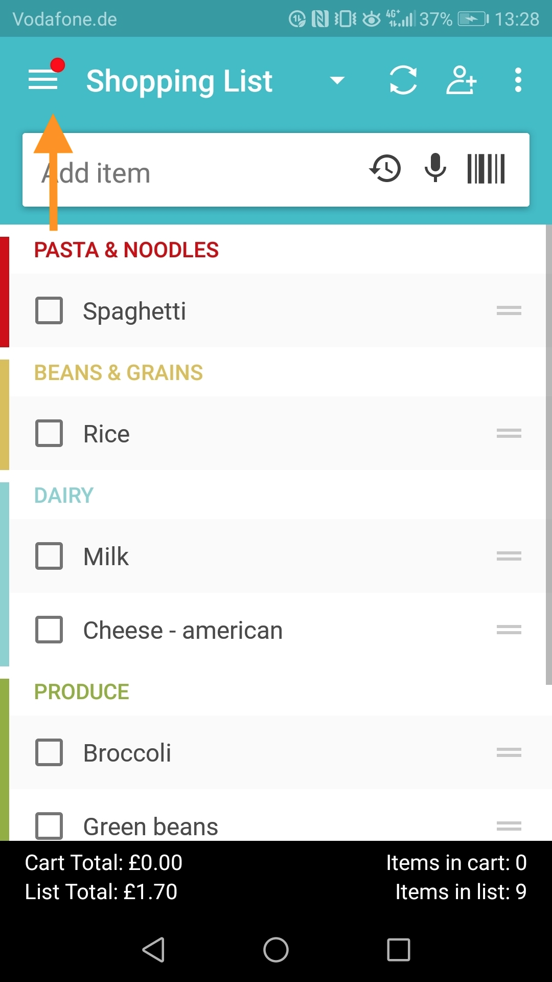 Android Pantry List Managing Multiple Lists Out Of Milk Help